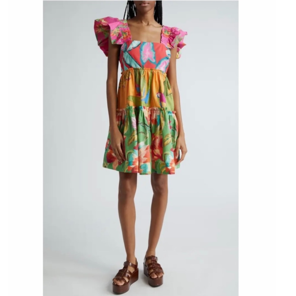 Farm Rio Foliage Mix Minidress Size Small
